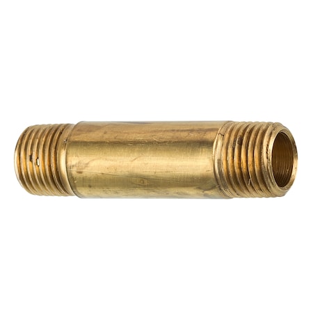 Ags Brass Long Nipple, 1-1/2 Length, Male (1/8-27 NPT), 1/bag PTF-27B
